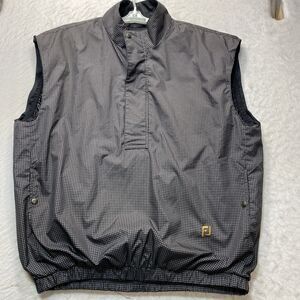 DryJoys by FootJoy Mens Golf Vest Lightweight Houndstooth Pullover Large